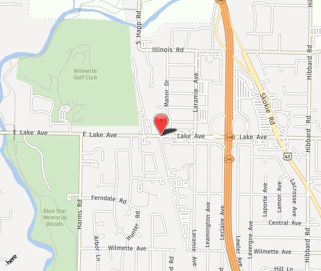 Location Map: 3612 Lake Ave Wilmette, IL 60091-1000