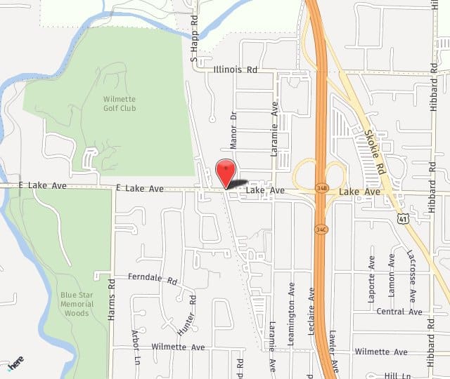 Location Map: 3612 Lake Ave Wilmette, IL 60091-1000